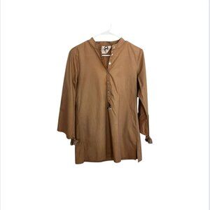 Figue tunic tan top shirt blouse  100% cotton